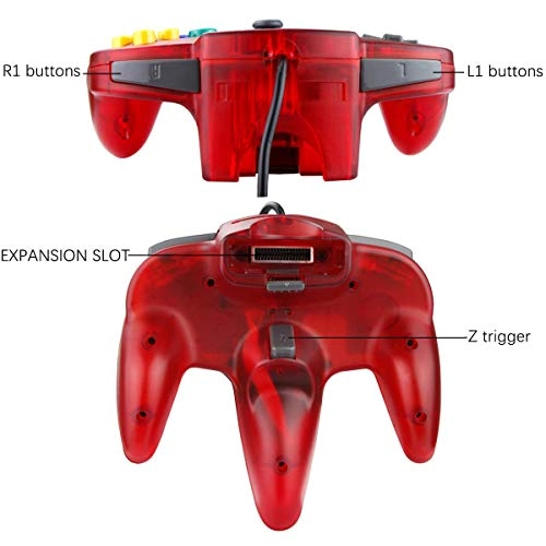 N64 Controller - Transparent Red and Transparent Blue N64