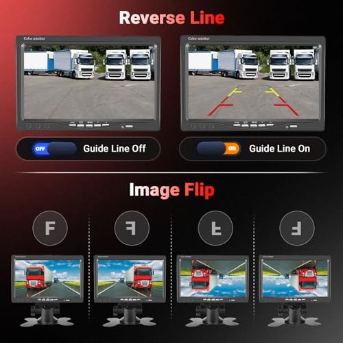 Backup Camera - 720P Night Vision + AHD Monitor - 7 inch Bluetooth