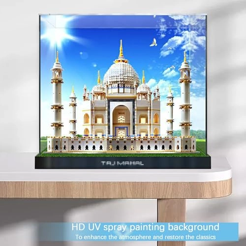 Acrylic Display Case - 10256 54 x 54 x 45 cm Black Base Painted Model (3mm)-a