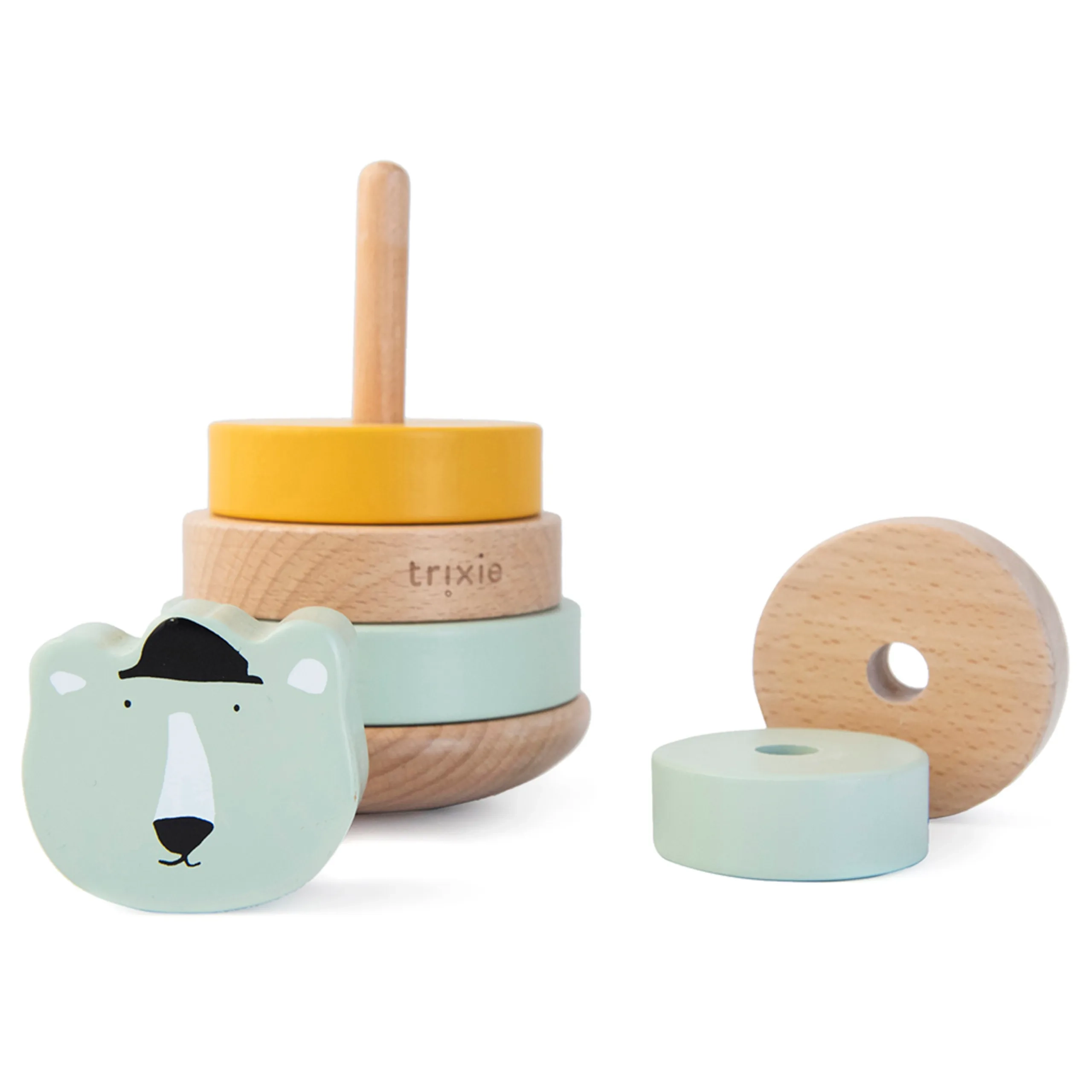 Wooden Stacking Toy Mr. Polar Bear - 12 months+