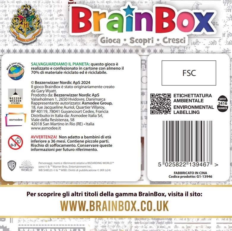 BrainBox Harry Potter: Memory Game (Italian)
