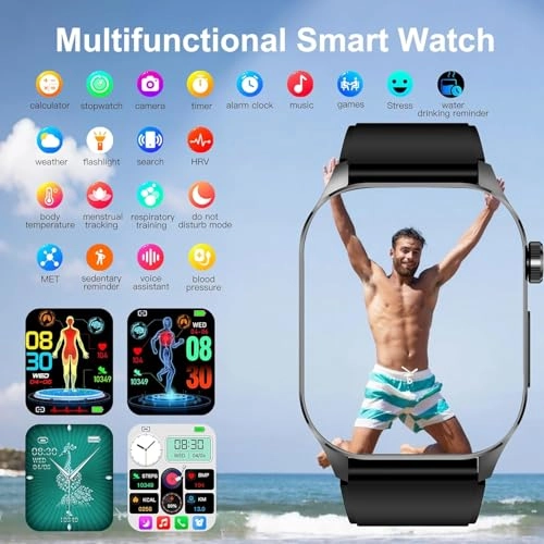 Advanced Health Smartwatch - 64 GB Brown Always-On Display