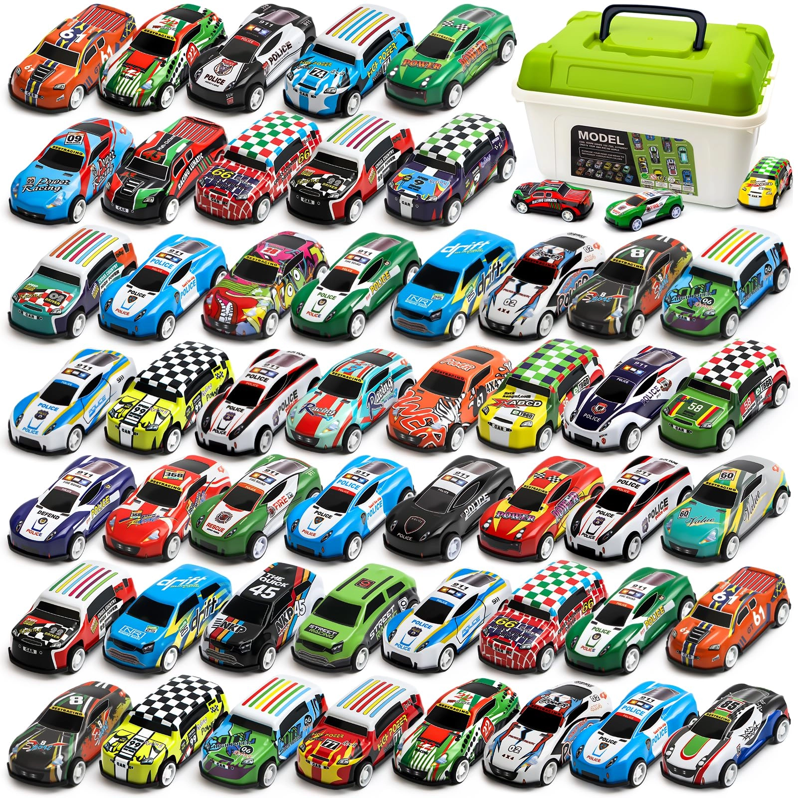 Varrotoy Pull Back Cars - 50 Piece