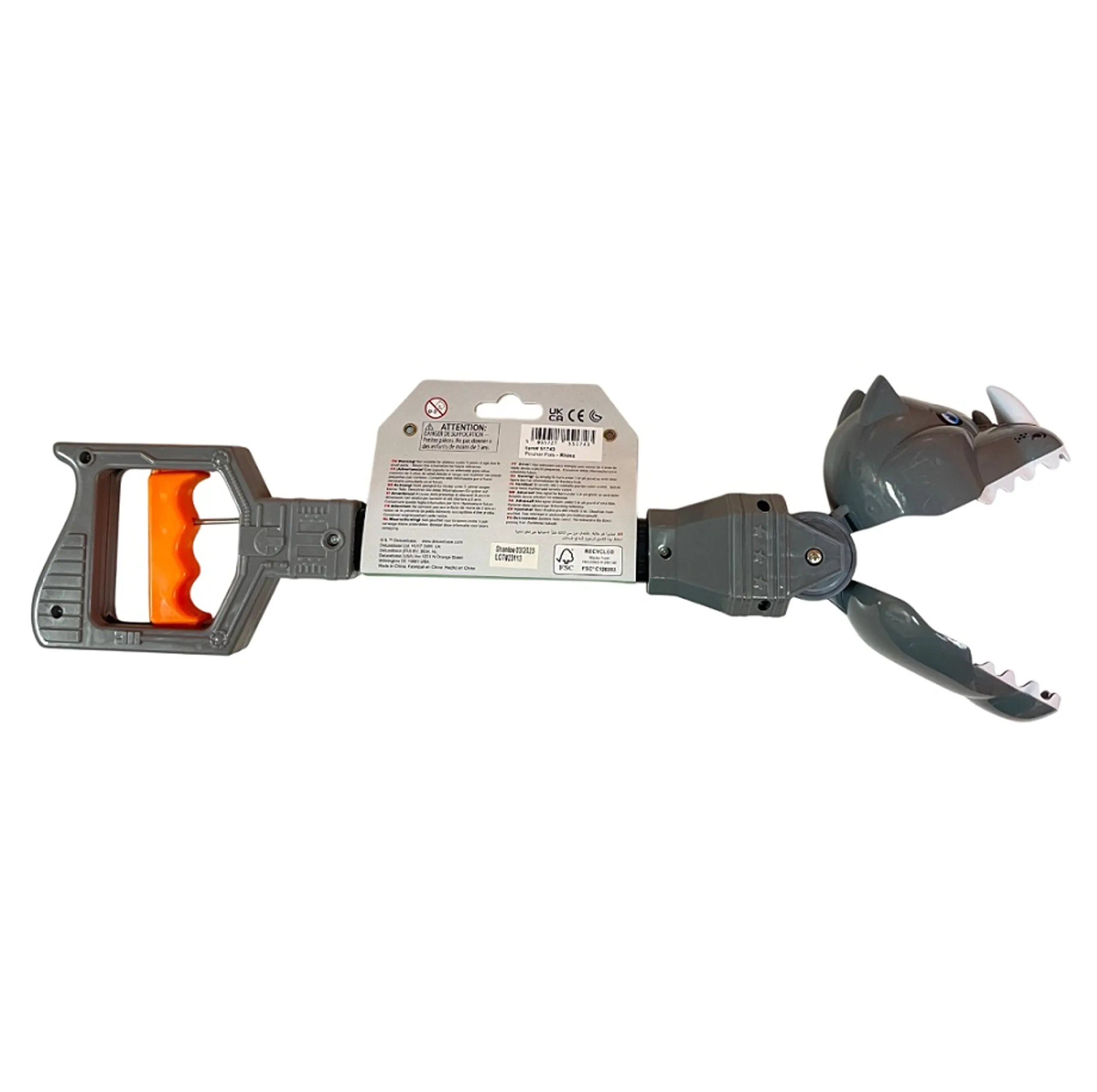 Deluxe Base Pincher Pals Claw-Pull Rhino - 3 years+