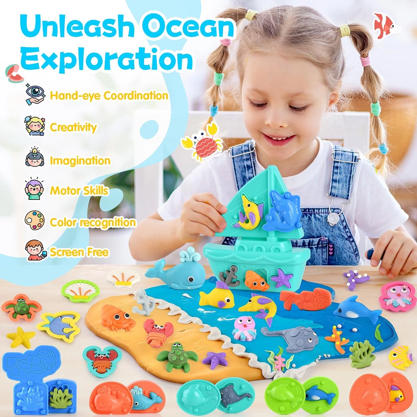 Ocean Color Dough Kit - 3+ years