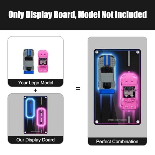 Display Board for LEGO Speed Champions 77241 & 76917 - Acrylic Aluminum