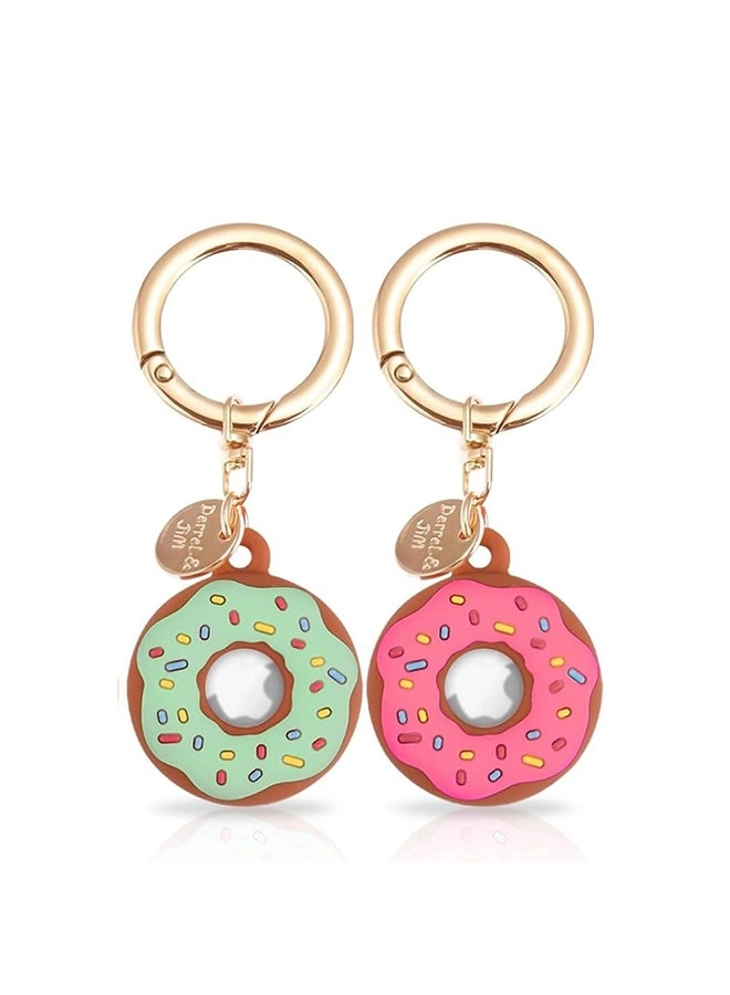 O Ozone 2 Pack Silicone AirTag Case - Cute Donut Design