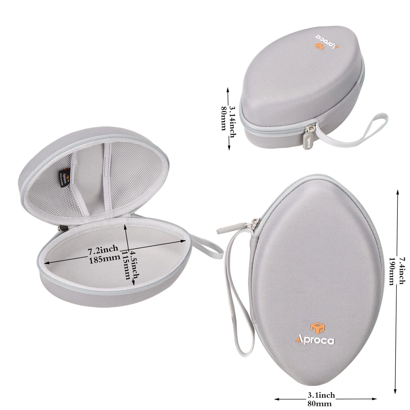 Hard Travel Storage Case for AILIHEN C8, Artix CL750, ELECDER i39 Headphones - Folding Lightweight