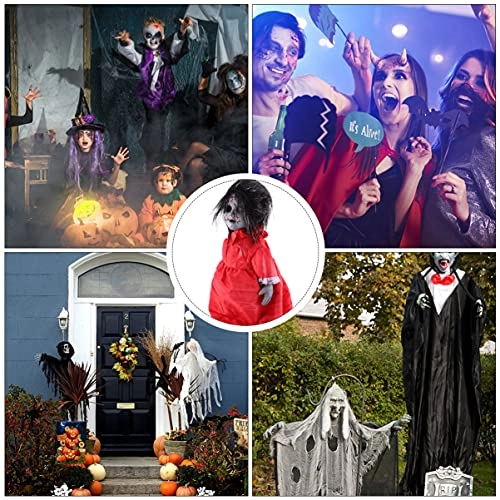 Halloween Scary Doll - Voice Activated Induction Black and red