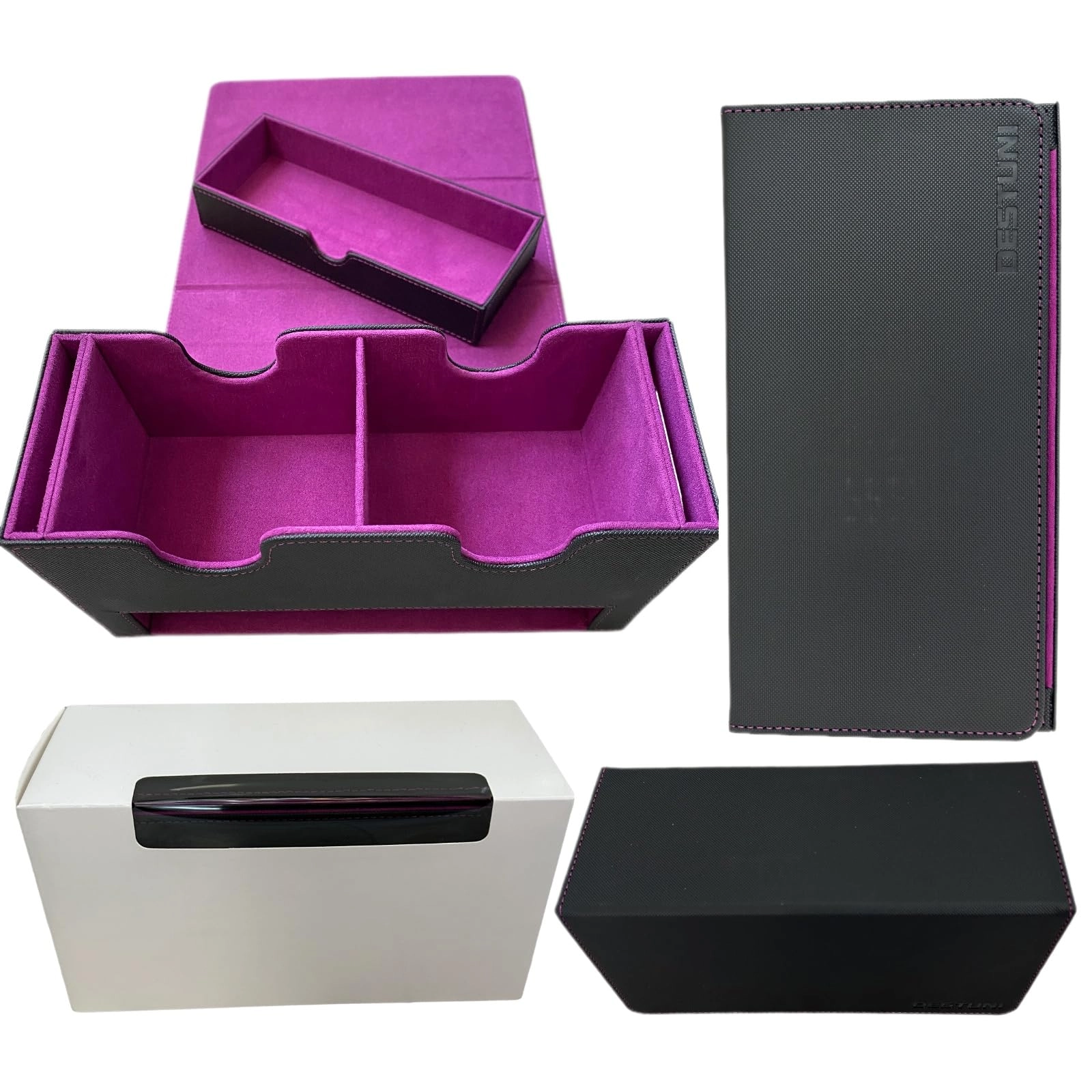 DESTUNI Card Deck Box - 100+ Double-Sleeved Cards