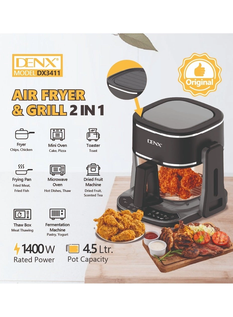 Dual Design Air Fryer & Grill DX3411