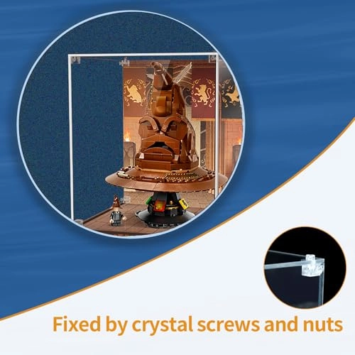 Acrylic Display Case for Lego 76429 Talking Sorting Hat - 24 x 24 x 37 cm