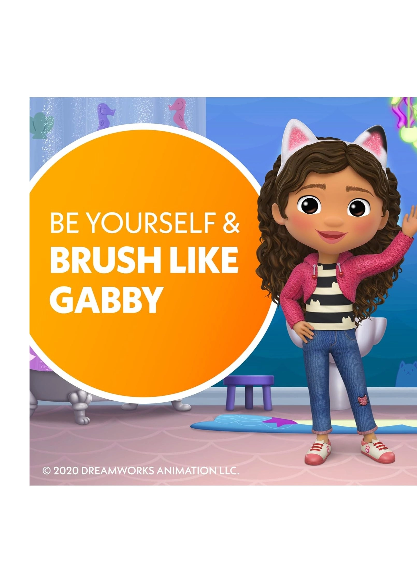 Gabby'S Dollhouse Kids Electric Battery Toothbrush