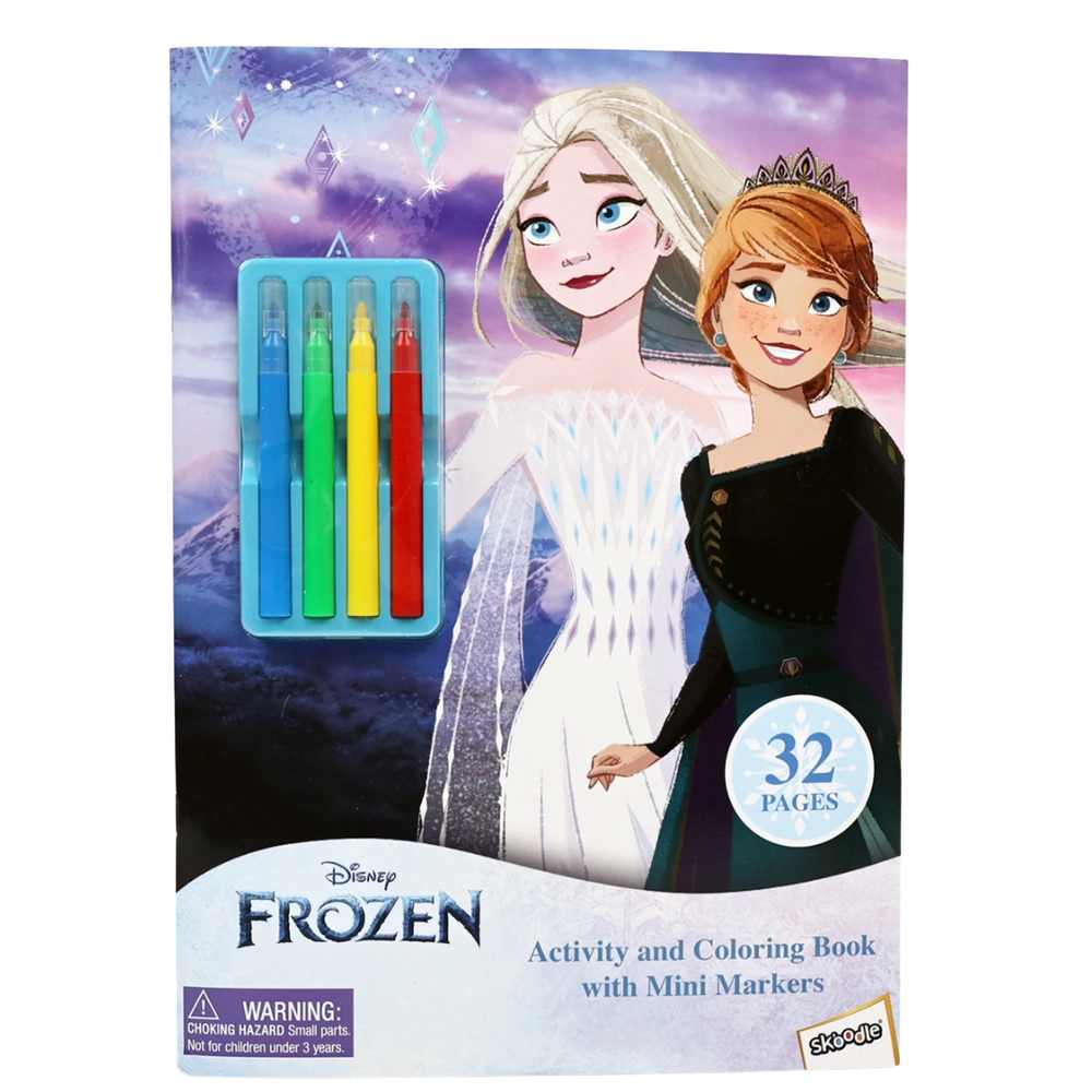 Frozen Activity Book - 32 Coloring Pages 4 Mini Markers