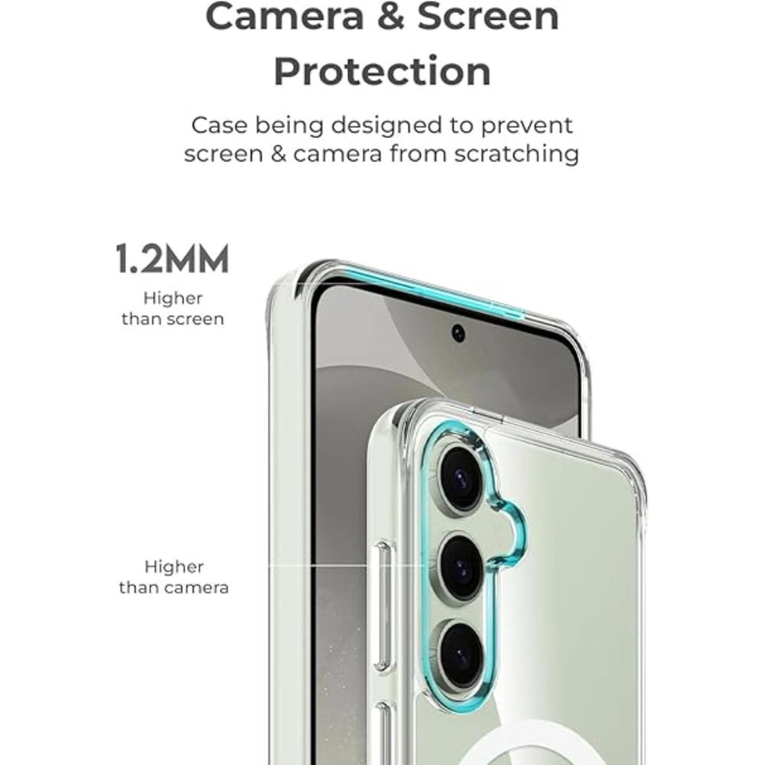 GMBS24FE Clear Case with MagSafe for Samsung Galaxy S24 FE + Screen Protector