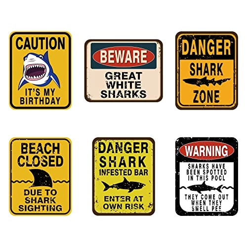 Shark Party Decorations - 6 PCS Birthday