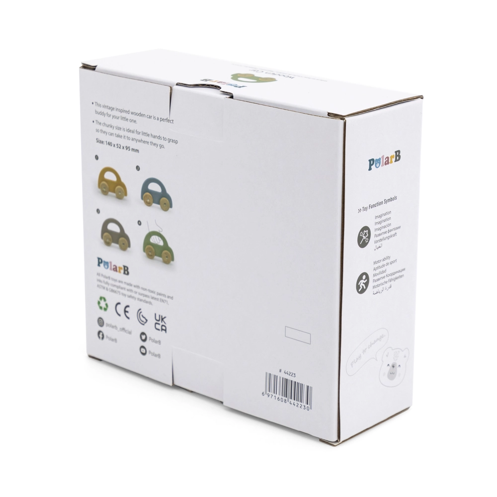 Wooden Push And Pull Car - Suitable for 6 months & above