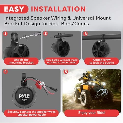 2-Way Waterproof Off-Road Speakers - 5.25" 1000W