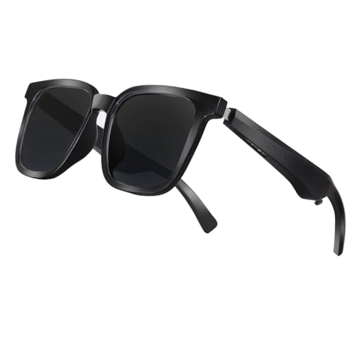 GT03 - Square-framed Black+Transparent Lens Bluetooth 5.0