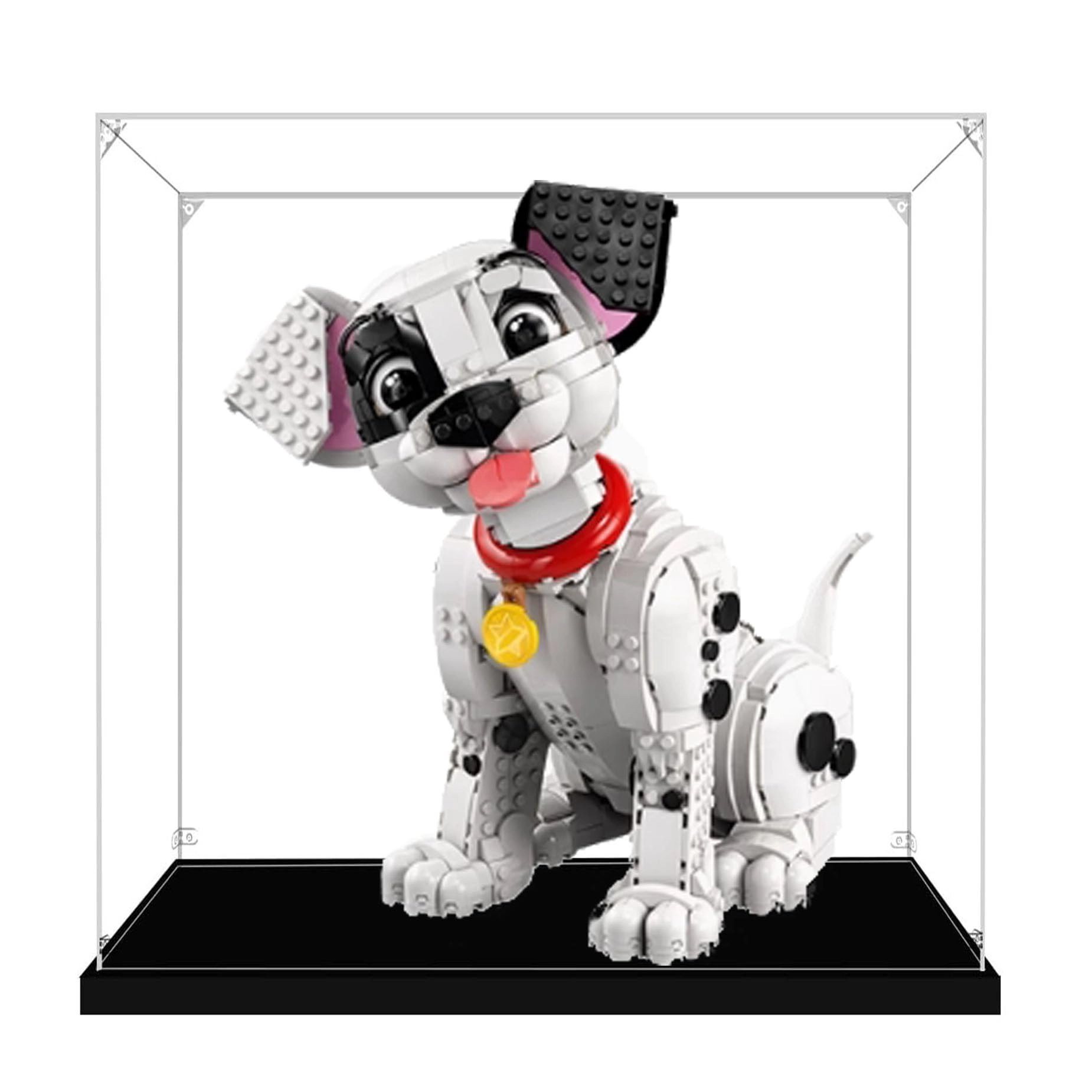 PHOVKFR Acrylic Display Box for LEGO 43269 Loyal Dog Spotted Dog Block Model