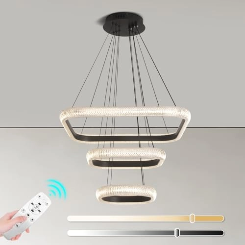 Square LED Chandelier - 3000K-6000K Dimmable