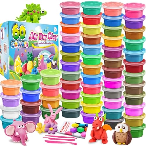 Air Dry Clay - 60 Colors