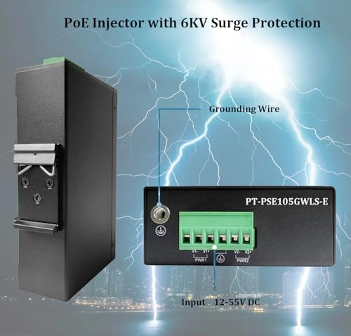 PT-PSE105GW-E-10 - 55V 60W 2 PoE pairs IEEE802.3bt 2.5GbE/5GbE/10GbE