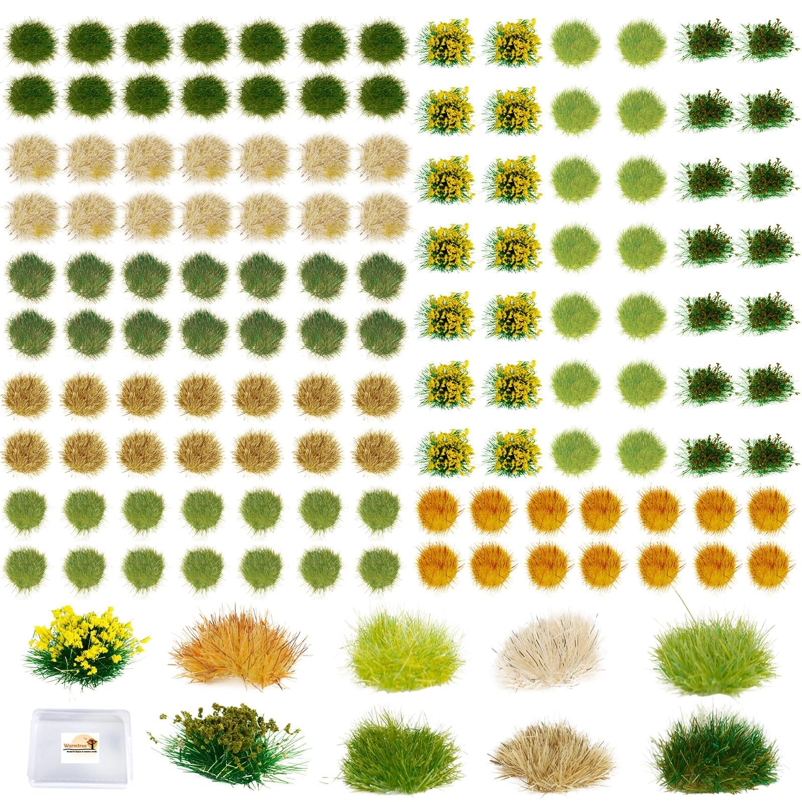 Static Grass Bushy Tufts - 126 pieces