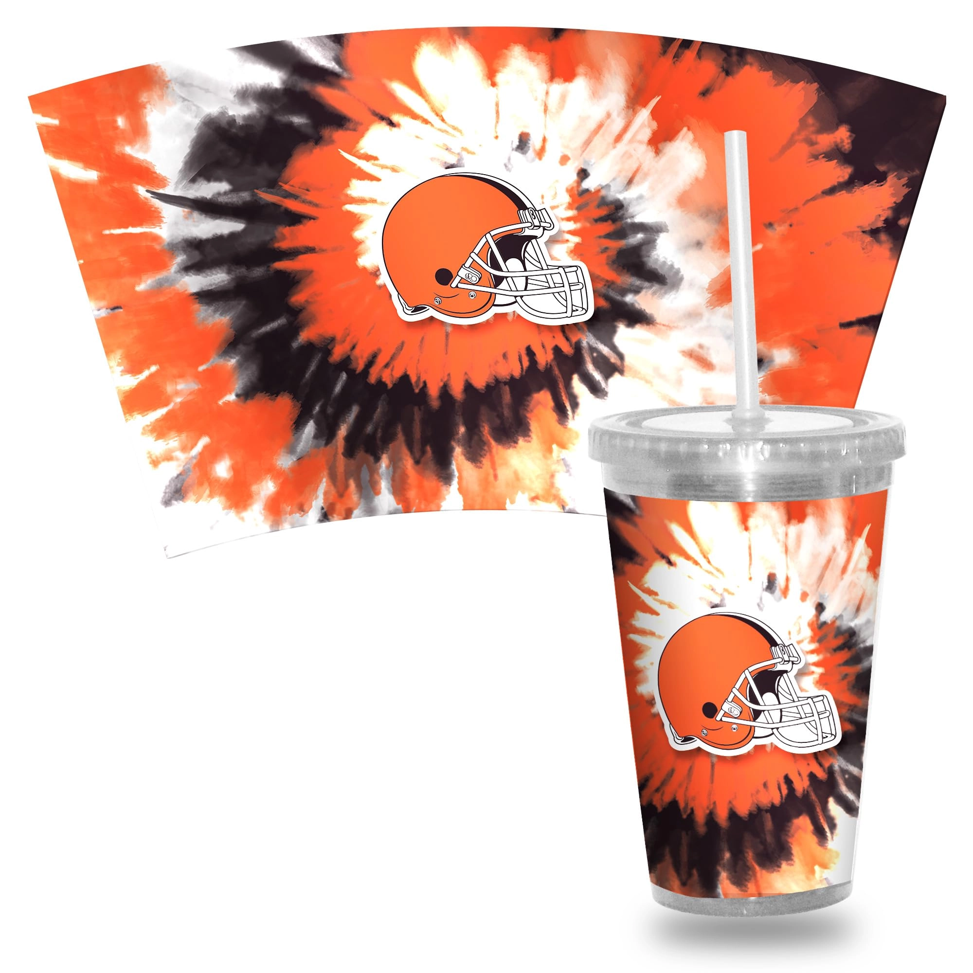 NFL Football Metallic Tie Dye Tumbler - 473ml