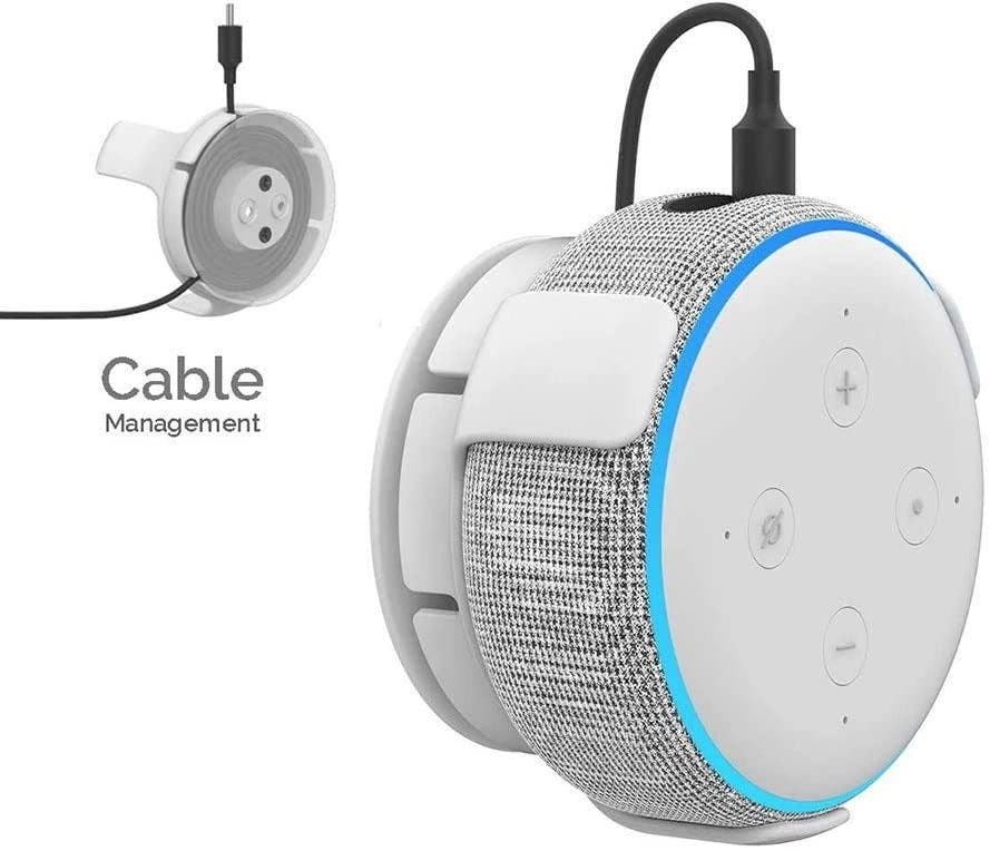 AhaStyle Wall Mount Hanger Holder for Echo Dot - White