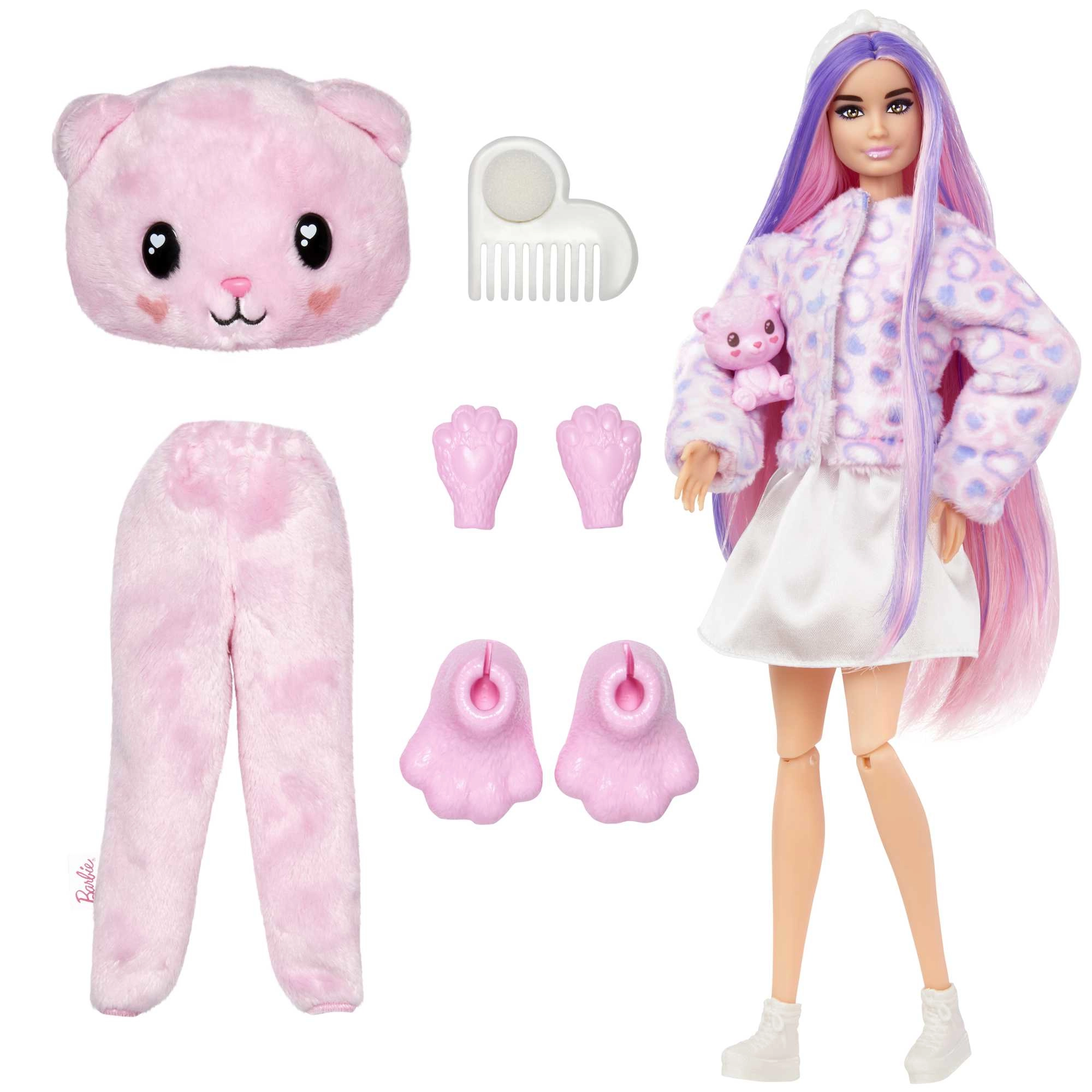 Good Vibes Bear Barbie Fashion Doll - Cutie Reveal Care Bears Series 2 10 Surprises Ages 3+
