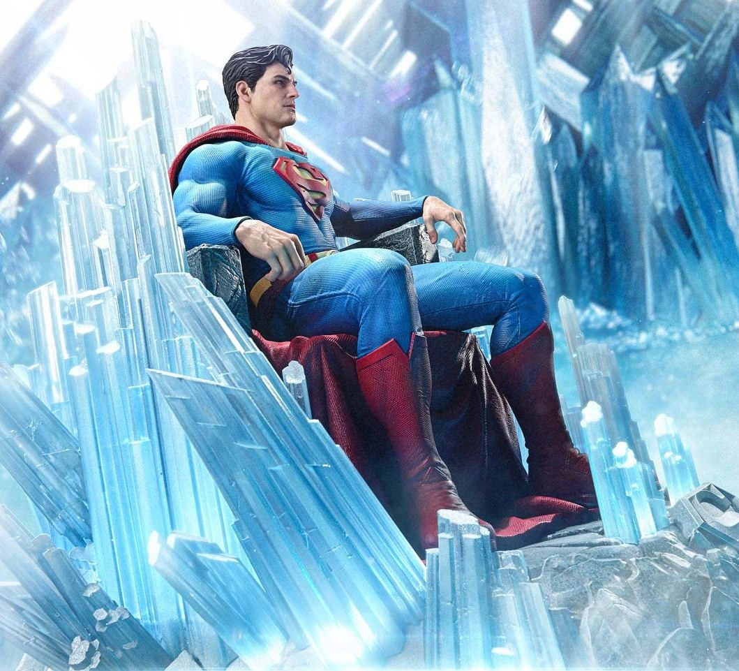 Superman Fortress of Solitude on Throne - Statue