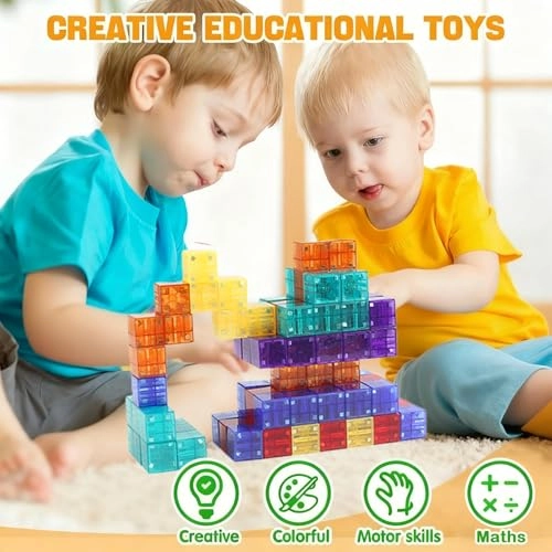 Magnetic Building Blocks - 96 pcs