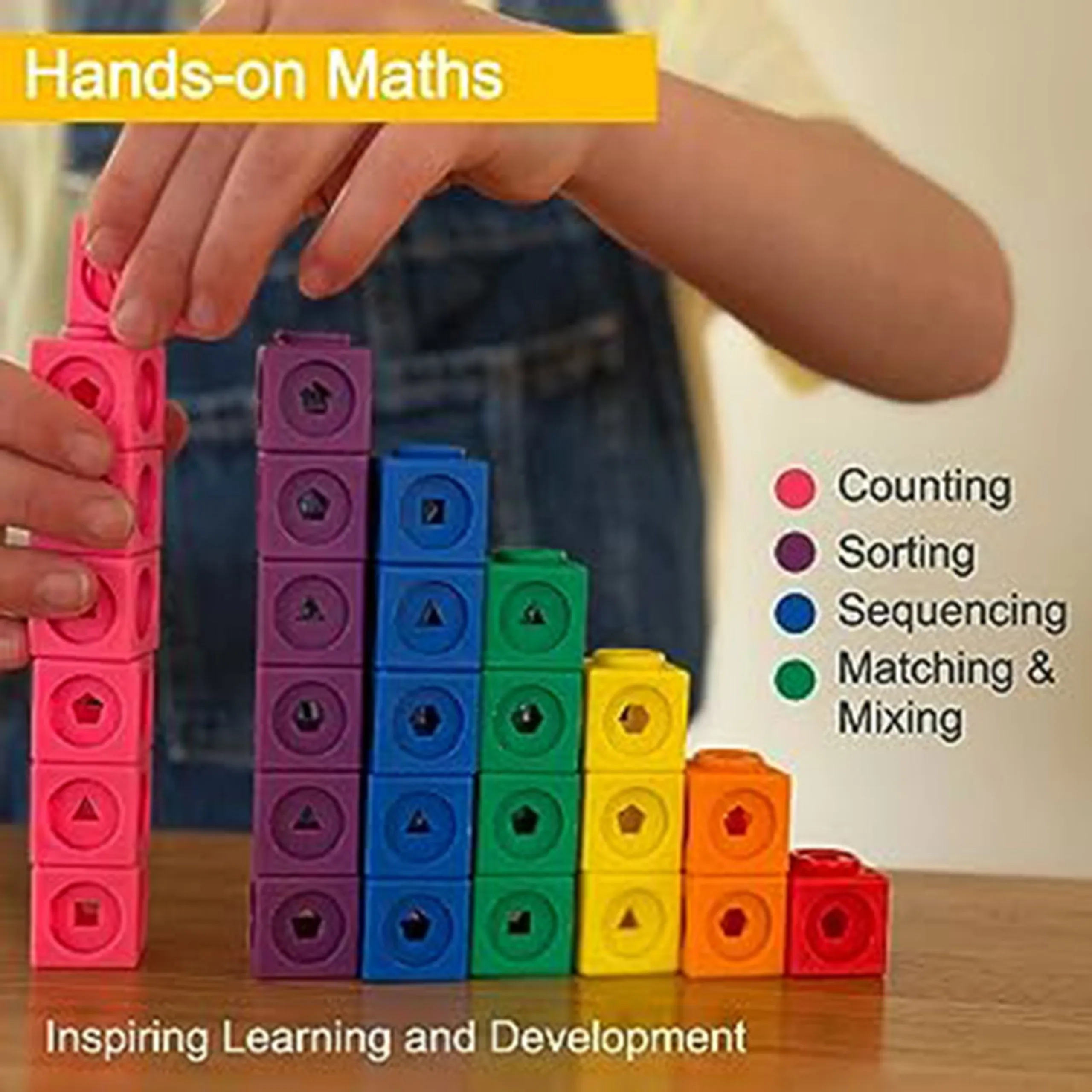 Maths Cubes - Suitable for 2 years & above 100 pieces