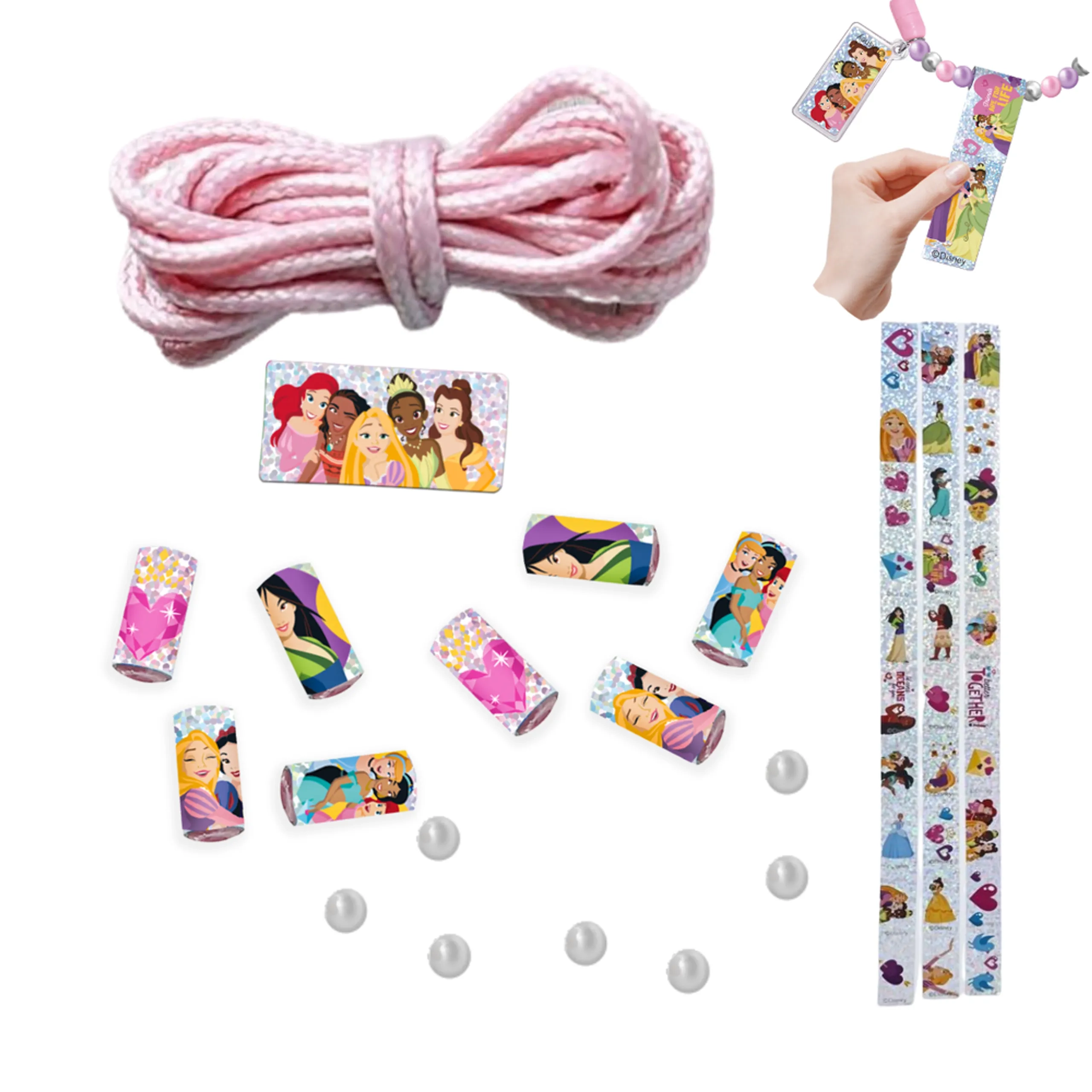 Princess Holographic Sticker On A Roll Bracelet Making Kit - 80pc Ages 6+