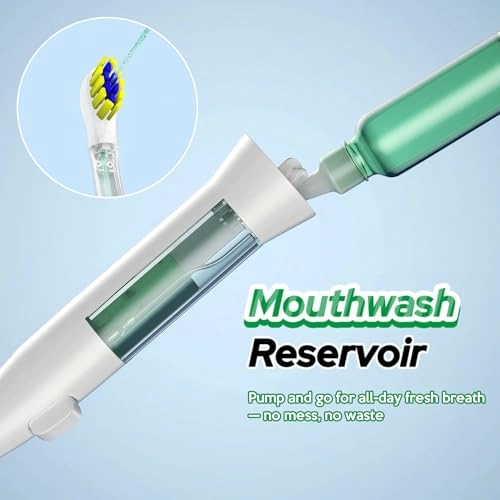 SonicPump Electric Toothbrush - Battery Operated Mouthwash Reservoir