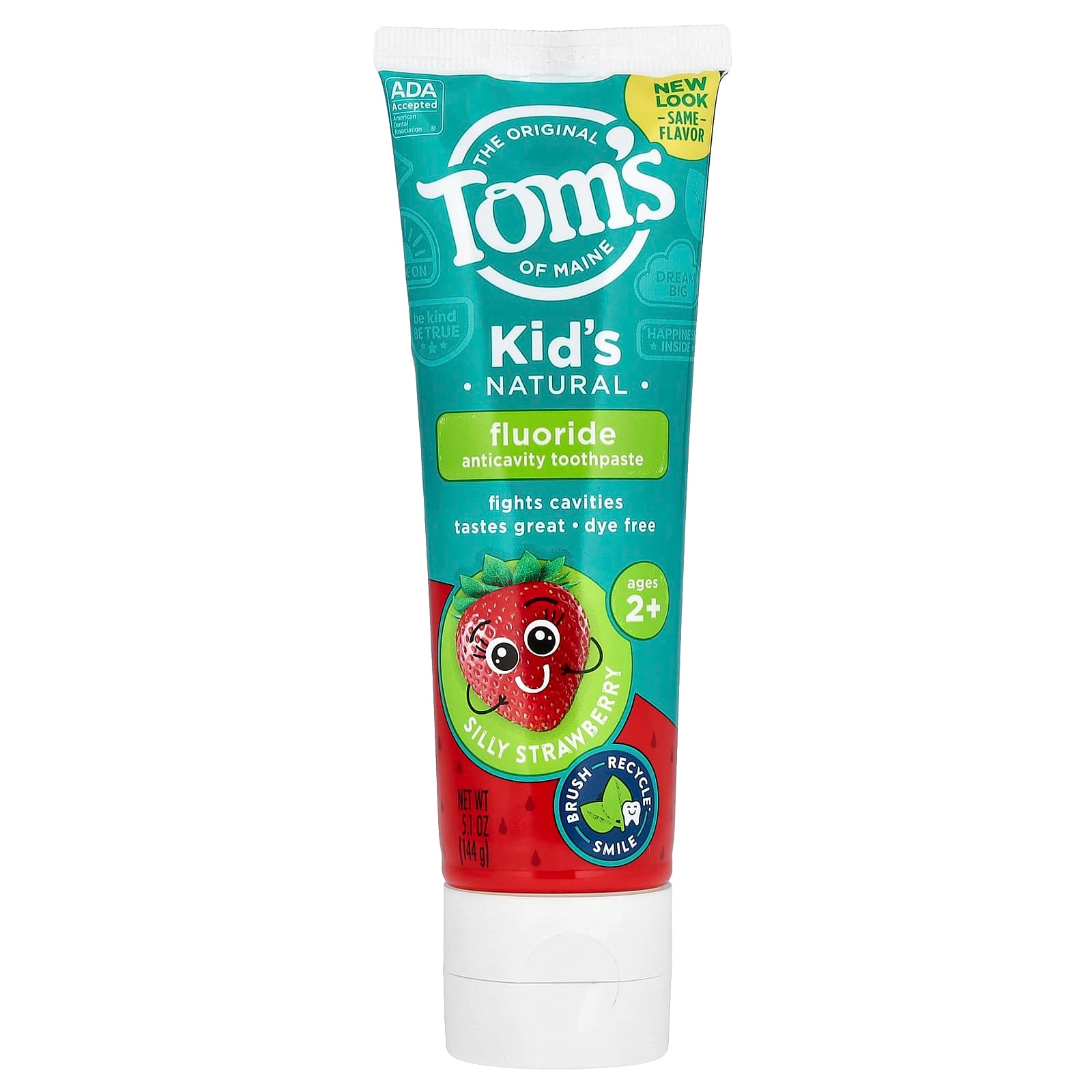 Tom's of Maine Kid's Natural Fluoride Anticavity Silly Strawberry Toothpaste Ages 2+ 144 g