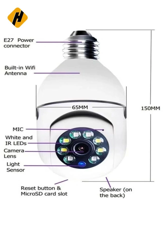 Light Bulb Security Camera 1080P Bundle