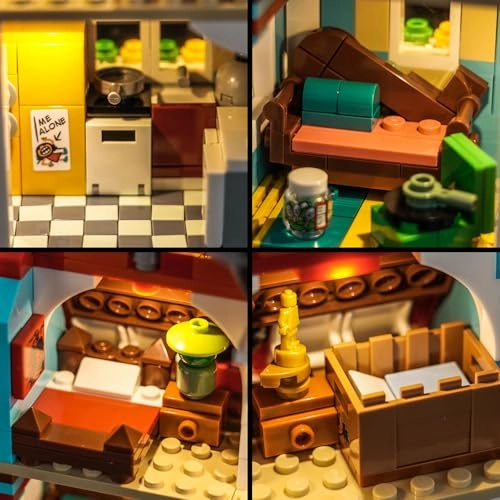 LED Light Set - Compatible with 43268 Lilo and Stitch Beach House USB cable and battery case