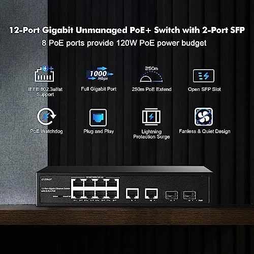 12x1G POE 12-Ports