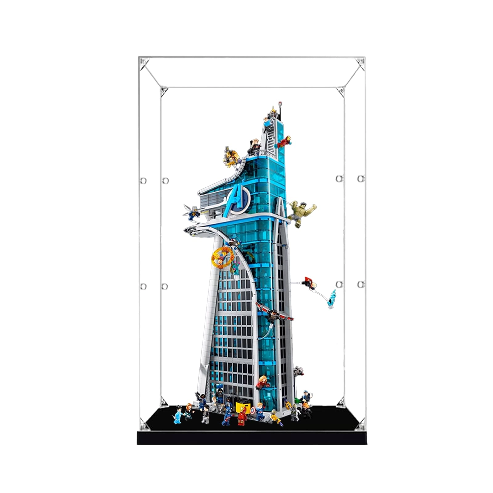 TRUSTFAR Acrylic display for apply to Lego 76269 Aveng/ers To/wer - 35 x 35 x 95 cm transparent