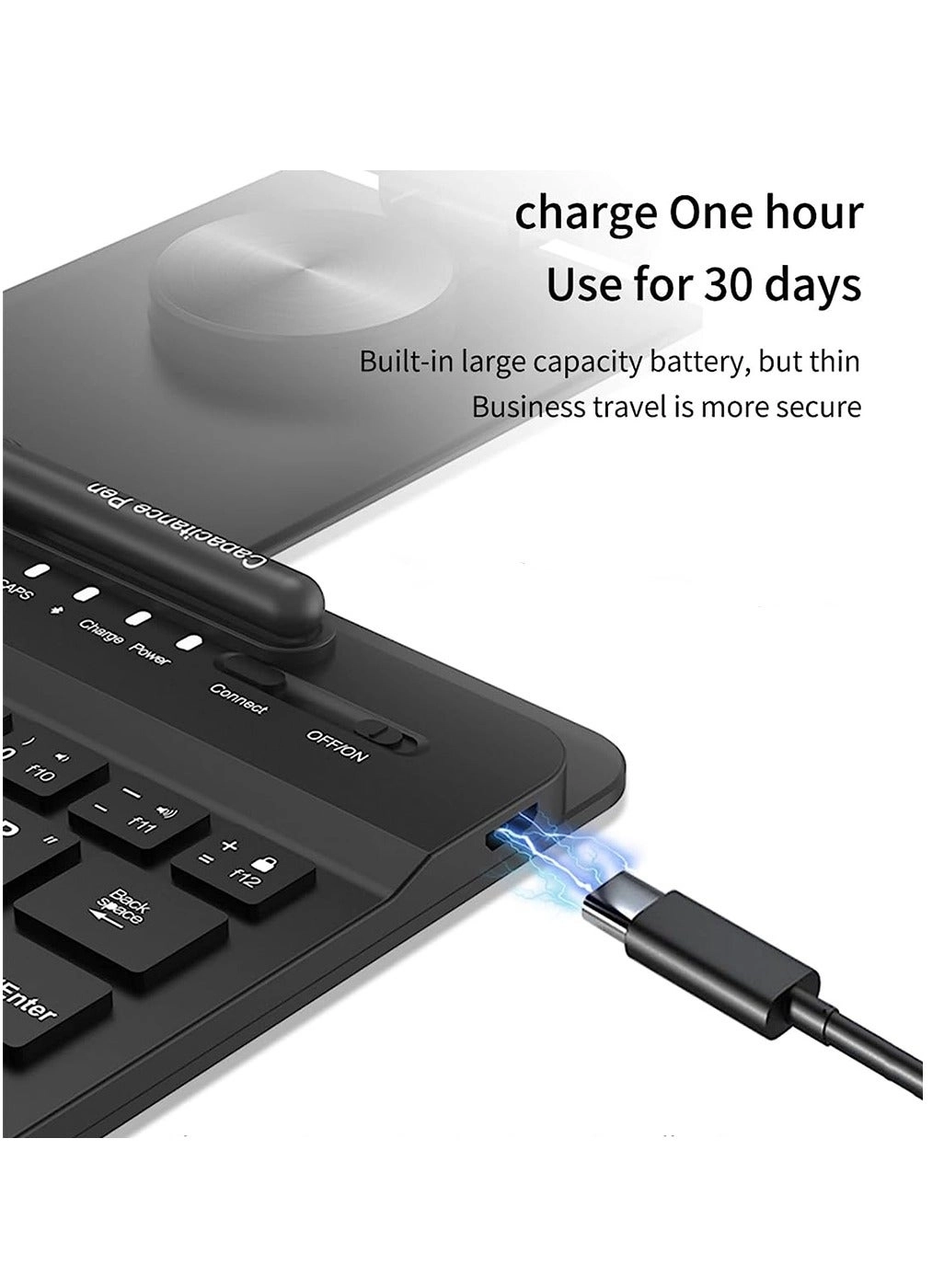 Mini Wireless Bluetooth Keyboard - Detachable + Wireless Bluetooth Mouse + Adjustable Phone Stand - 360 degrees Rotating Foldable + Capacitive Pen + S Pen Holder for Samsung Galaxy Z Fold 4/3/2