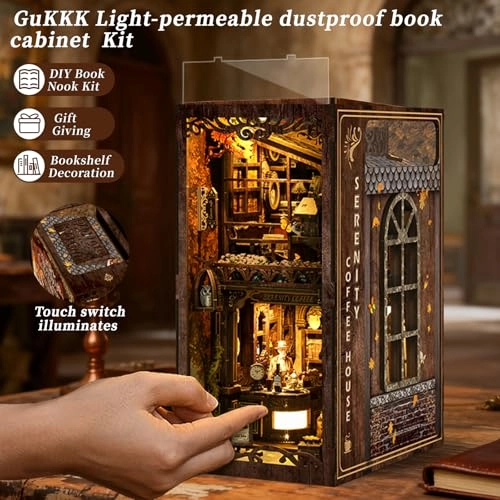 Book Nook Kit - Insertable Dust Protection Plate Miniature Dollhouses