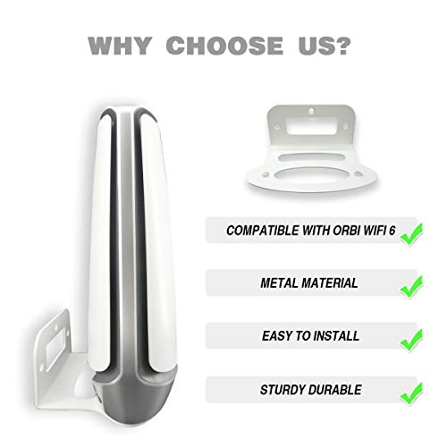 Orbi WiFi 6 Wall Mount - 3pcs Compatible with Orbi Mesh WiFi 6 System RBK852 RBK853 RBS750 RBK752 RBK753