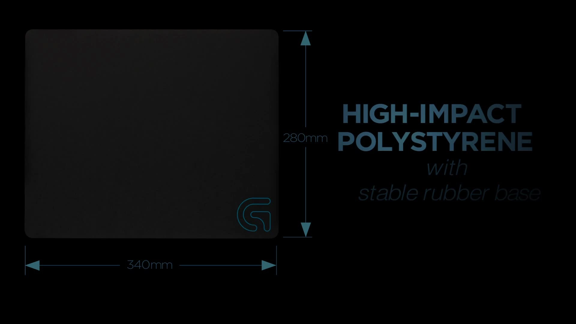 G440 Hard Gaming Mouse Pad - 34x28 cm