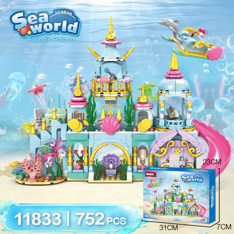 11833 Sea World Underwater Castle Furina's Palace - 6 Years 766 pieces