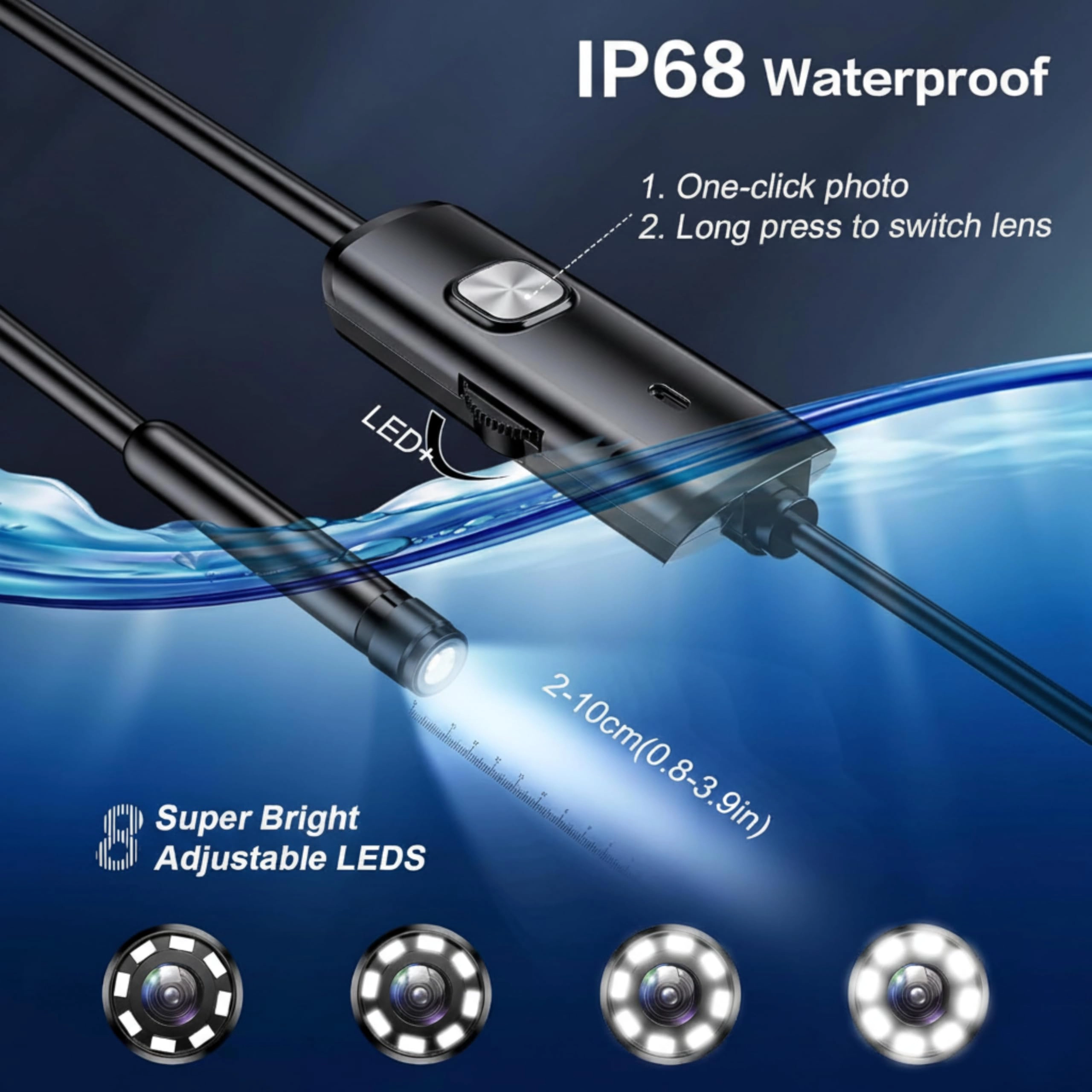 Type-c Endoscope - 720P IP67 2m