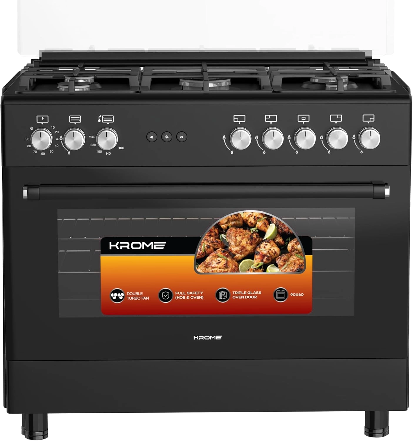Krome KR-CR9062FEB GAS Cooker