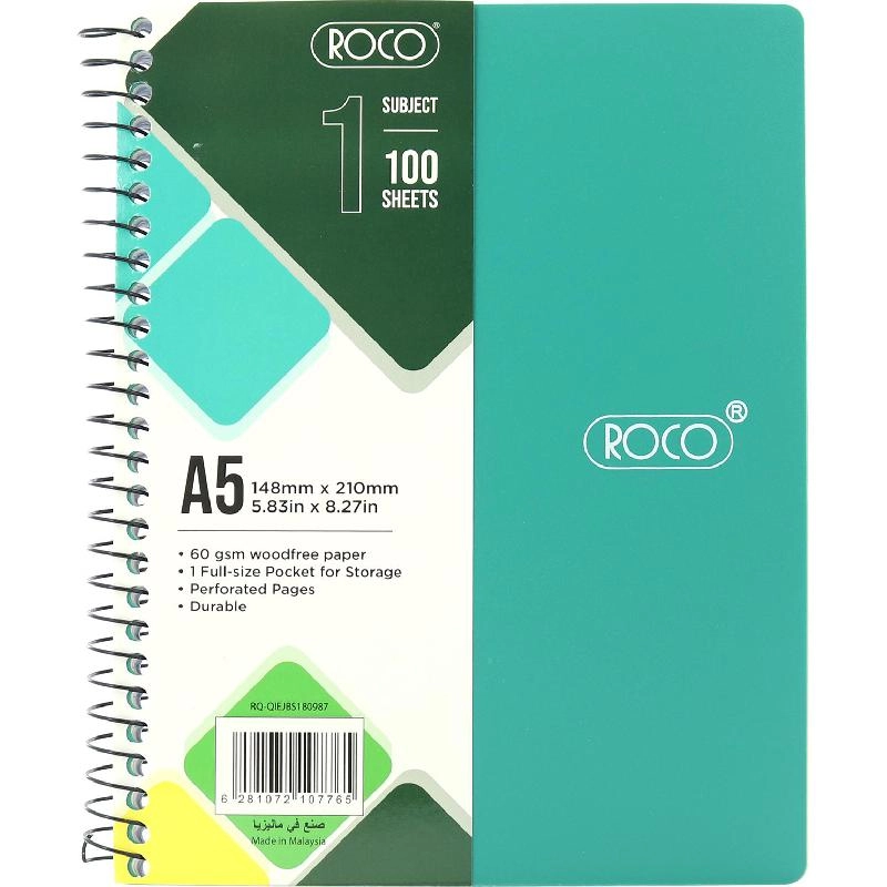 Neon A5 Spiral - Lined 100 Sheets