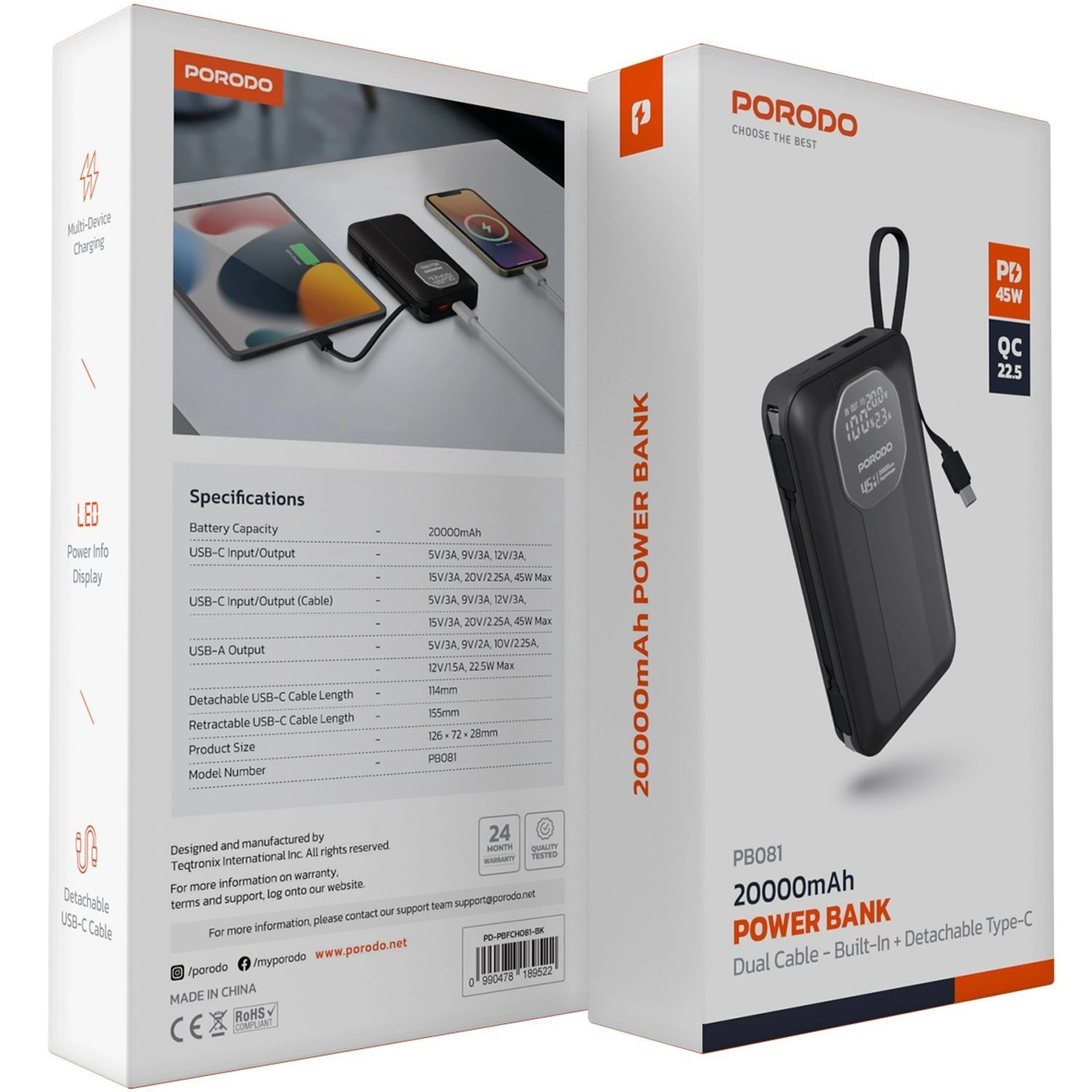 PD-PBFCH081-BK - 20000mAh 45W